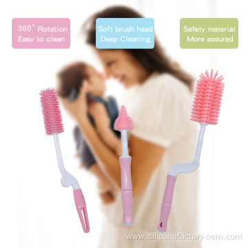 Baby Bottle Brush Multifunctional Silicone Cup Brush